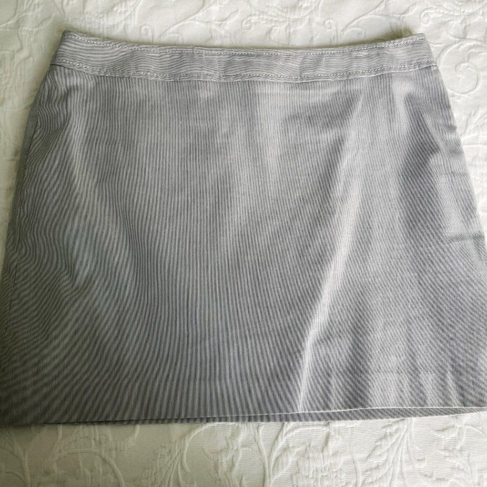 Express Blue White Stripe Skirt 12